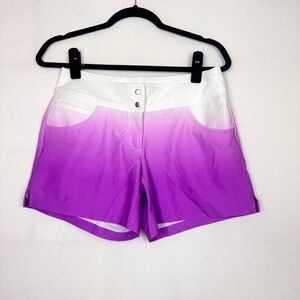 Slazenger White and Purple Women's Golf Shorts Size 2